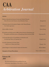 CAA Arbitration Journal III